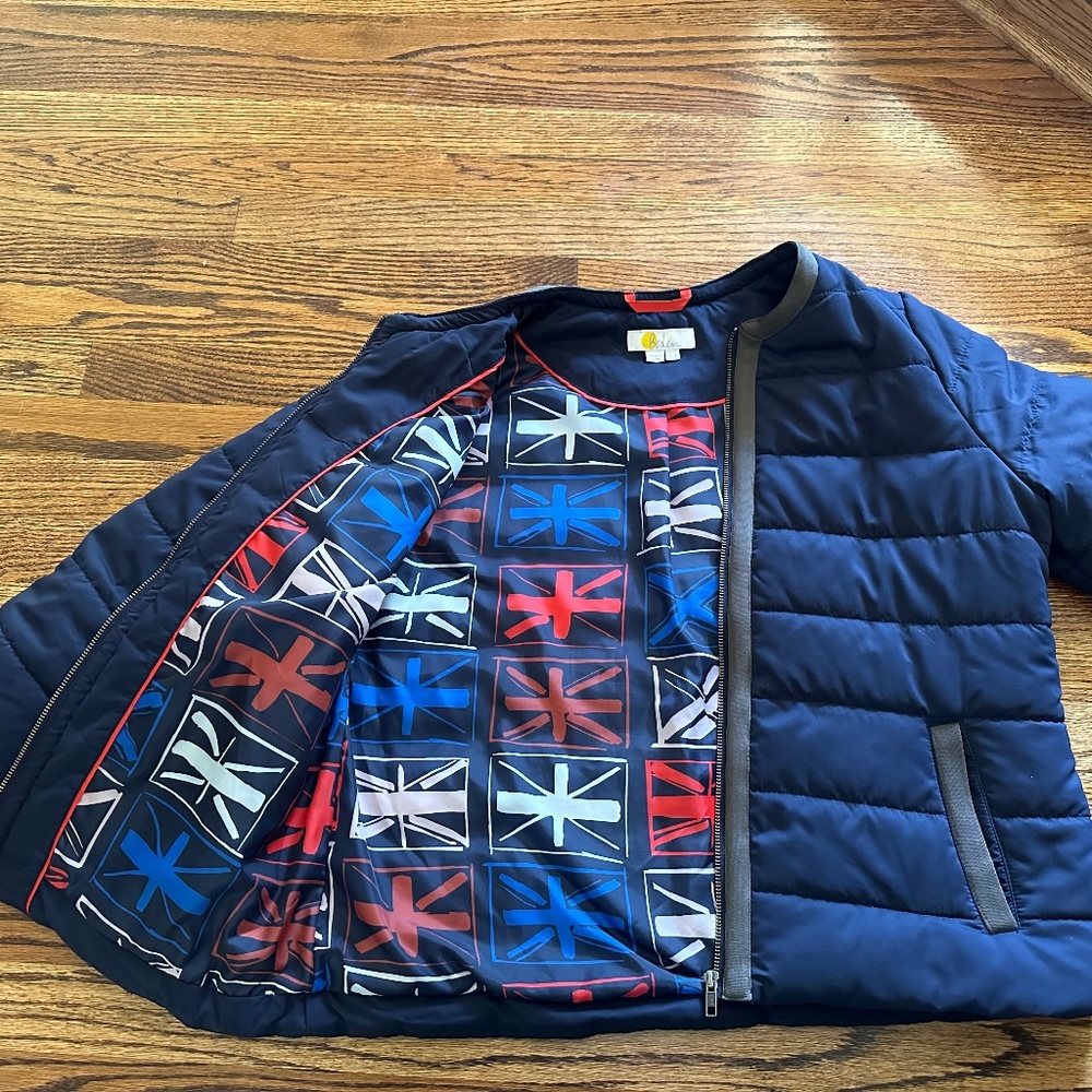 Boden Files Puffer Jacket, Navy Blue, Size 10 US (14 UK) - Picture 5 of 10